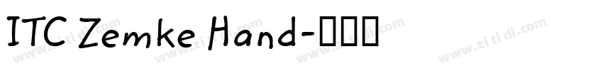 ITC Zemke Hand字体转换